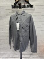 CP COMPANY 203A Lino Wax Overshirt in Limestone - Image 7