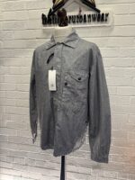 CP COMPANY 203A Lino Wax Overshirt in Limestone - Image 9