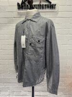 CP COMPANY 203A Lino Wax Overshirt in Limestone - Image 11