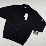 CP Company 054A Sea Island Cardigan in Black.