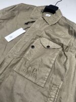 CP COMPANY 203A Lino Wax Overshirt in Vintage Khaki - Image 2