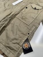 CP COMPANY 203A Lino Wax Overshirt in Vintage Khaki - Image 5