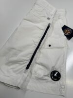 Cp Company 111A Bermuda Cargo Shorts in 50 fili stretch - White - Size 44 / w29” - Image 4