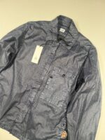 CP COMPANY 203A Lino Wax Overshirt in Navy - Image 4