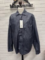 CP COMPANY 203A Lino Wax Overshirt in Navy - Image 6