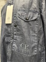 CP COMPANY 203A Lino Wax Overshirt in Navy - Image 7