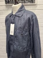 CP COMPANY 203A Lino Wax Overshirt in Navy - Image 9