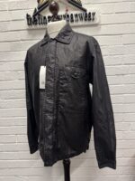 CP COMPANY 203A Lino Wax Overshirt in Black - Image 5