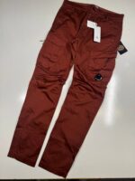 CP Company 127A Satin Stretch Cargo Pants in Sable bronze brown - Image 3