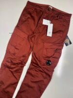 CP Company 127A Satin Stretch Cargo Pants in Sable bronze brown - Image 5