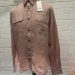 CP Company 250A Long sleeve Linen Shirt in Misty Rose  • Large / P2P 24”