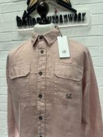 CP Company 250A Long sleeve Linen Shirt in Misty Rose  • Large / P2P 24” - Image 2