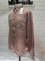 CP Company 250A Long sleeve Linen Shirt in Misty Rose  • Large / P2P 24” - Image 3