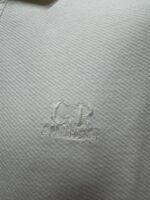 CP Company 320A jersey Jacquard micropattern  short sleeve polo in Gauze White / 103  -    XXL  / P2P 26.5” - Image 2