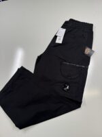 CP Company 094A Cargo Pants in microreps no peach. - Black  - Loose Box fit - Image 3