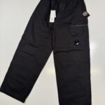 CP Company 094A Cargo Pants in microreps no peach. - Black  - Loose Box fit