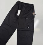 CP Company 094A Cargo Pants in microreps no peach. - Black  - Loose Box fit - Image 2