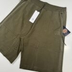 CP COMPANY METROPOLIS 015A PERTEX STRETCH FLEECE MIXED CARGO SHORTS IN