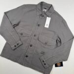 CP Company 242A broken linen/cotton overshirt in Grey