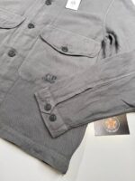 CP Company 242A broken linen/cotton overshirt in Grey - Image 4