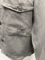 CP Company 242A broken linen/cotton overshirt in Grey - Image 6