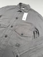 CP Company 242A broken linen/cotton overshirt in Grey - Image 7