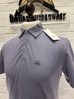 C.P COMPANY 165A REG FIT STRETCH PIQUET POLO SHIRT - LILAC / 774  - Small. / 20” P2P - Image 2