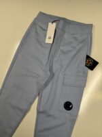 CP COMPANY 017A DIAGONAL RAISED FLEECE JOGGING PANTS IN SKY BLUE / 814 - Image 4