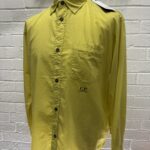 CP Company 248A Mussola light cotton long sleeve shirt in yellow  - Large  / 23” P2P