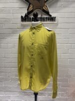 CP Company 248A Mussola light cotton long sleeve shirt in yellow  - Large  / 23” P2P - Image 4