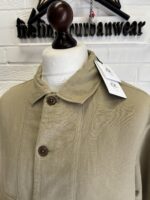 CP Company 242A broken linen/cotton overshirt in Khaki /305 - Image 5