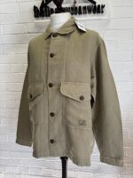 CP Company 242A broken linen/cotton overshirt in Khaki /305 - Image 6