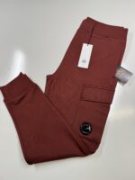 CP COMPANY 017A DIAGONAL RAISED FLEECE JOGGING PANTS IN BROWN BRONZE / 598