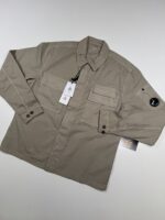 CP COMPANY 128A ORGANIC GABARDINE OVERSHIRT IN KHAKI