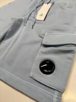 CP Company 101A Bermuda shorts in Cotton  diagonal fleece - Sky Blue / 814 -   XS/ w29” - Image 3