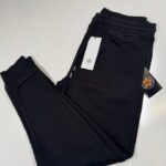 CP COMPANY 100B JOGGING PANT IN COTTON DIAGONAL FLEECE - BLACK / 999
