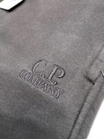 CP COMPANY 100B JOGGING PANT IN COTTON DIAGONAL FLEECE - BLACK / 999 - Image 3