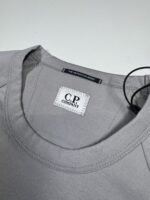 CP COMPANY 020A Metropolis Series Mercerized Jersey Logo T-Shirt In Grey -   XS / P2P 19" - Image 3
