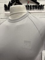 CP COMPANY 020A Metropolis Series Mercerized Jersey Logo T-Shirt In Grey -   XS / P2P 19" - Image 6