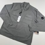 CP COMPANY 128A ORGANIC GABARDINE OVERSHIRT IN KHAKI Copy