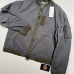 CP Company 296A Flatt Nylon Bomber Jacket in Smoked Pear