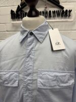 CP Company 251A  Mussola light cotton long sleeve shirt in Sky Blue - Image 4