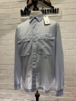 CP Company 251A  Mussola light cotton long sleeve shirt in Sky Blue