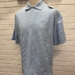 CP Company 320A jersey Jacquard micropattern  short sleeve polo in Gauze White / 103  -    XXL  / P2P 26.5” Copy