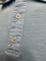 CP Company 320A jersey Jacquard multi pattern short sleeve polo in sky blue   -     Large / p2p 22.5” - Image 3