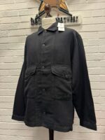 CP Company 242A broken linen/cotton overshirt in Black / 999