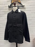 CP Company 242A broken linen/cotton overshirt in Black / 999 - Image 3