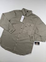 CP Company 207A Cotton/Linen overshirt in Vintage Khaki / 327  •  XXL. / P2P 26”.