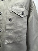 CP Company 207A Cotton/Linen overshirt in Vintage Khaki / 327  •  XXL. / P2P 26”. - Image 2
