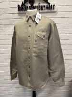 CP Company 207A Cotton/Linen overshirt in Vintage Khaki / 327  •  XXL. / P2P 26”. - Image 3